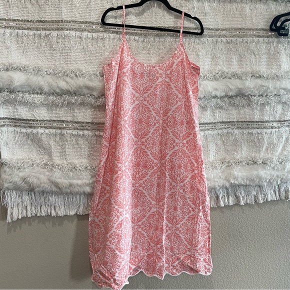 Heidi Carey Coral Filigree Slip Nightgown Dress - Picture 1 of 11